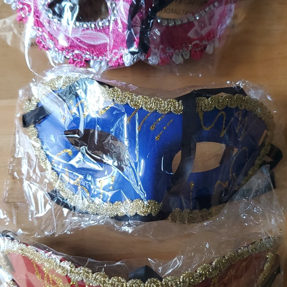 Mardi Gras, mask, masque, lot of 5, masquerade party